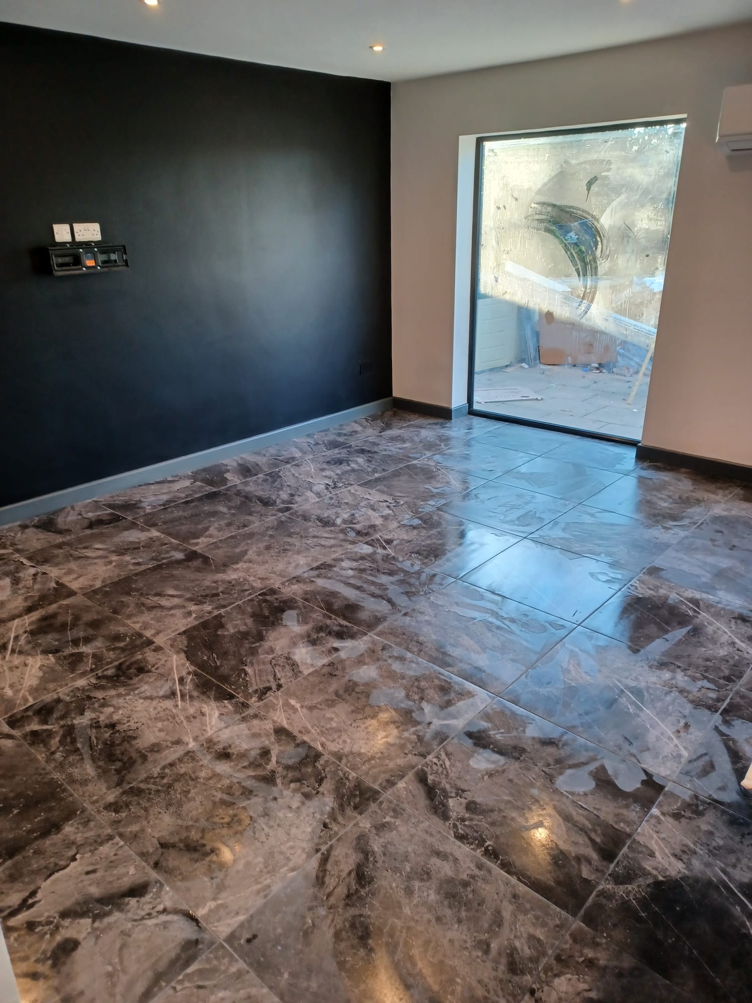 floor laying in kitchen for home improvement in new clients house